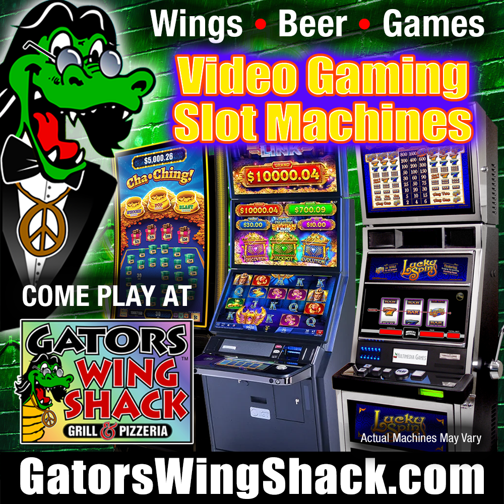 New at Gators Wing Shack, Palatine, IL. Come Play! Video Gaming and Slot Machines.